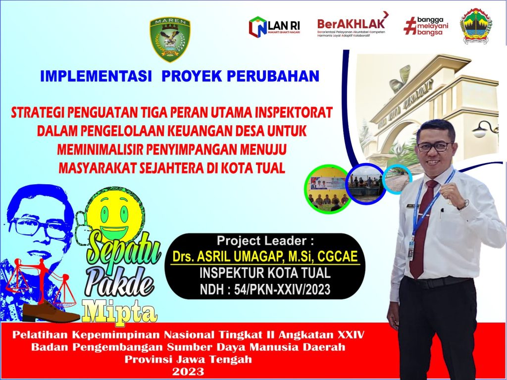 Sepatu Pakde Mipta Menjadi Branding Proyek Perubahan Pelatihan Kepemimpinan Nasional Tingkat II Inspektur Kota Tual